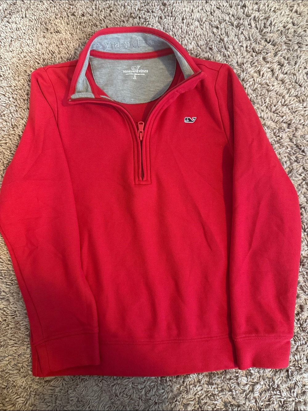 Vineyard Vines Boy’s Red 1/4 Zip